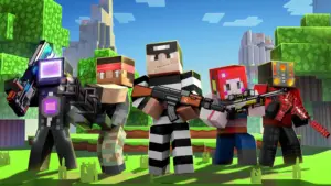 Cops N Robbers:Pixel Craft Gun 1